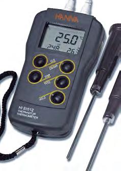 A thermocouple thermometer is made of two thermometers, one that measures the cold junction, and one for measuring the emf generated by the thermocouple.