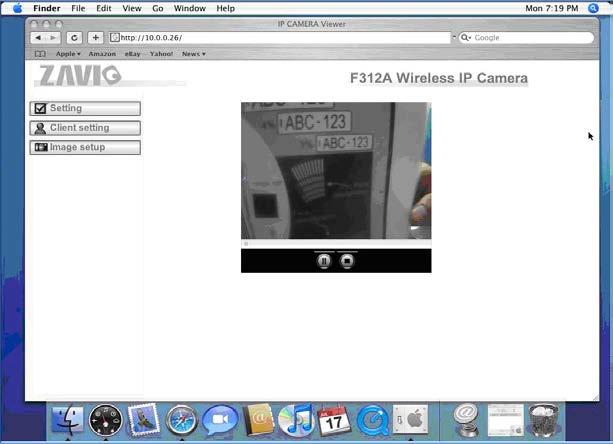 the IP camera.