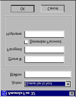 86 Using Amanda@Work.Group/Windows Workstation Features Sending a Fax You can send documents, etc. from Windows applications as faxes using the Amanda voice server s fax modem.