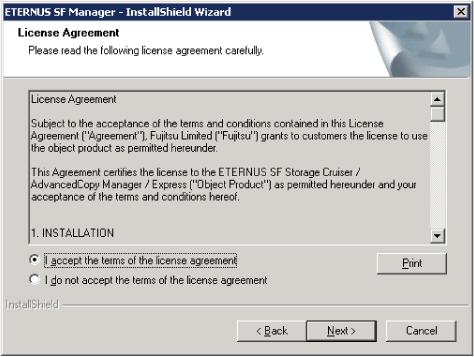 7. Read the terms and conditions of the License Agreement page.
