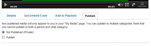 Managing Yur Media Publishing Media By default, media that yu uplad is private. Yu can access private media in yur My Media tab.