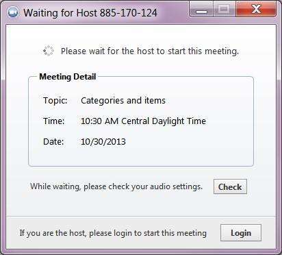 While You re Waiting for the Meeting to Begin You ll be presented with the following screen if the host hasn t started the meeting at the time you join.