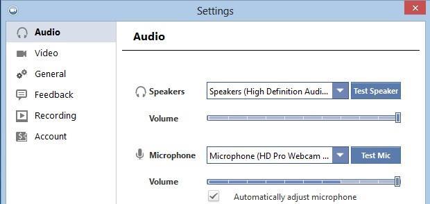 How to Configure the Settings You can find the Settings tab in the main dialog box or in the meeting menu bar.