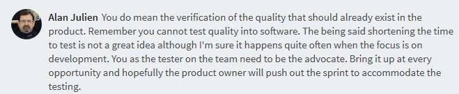 Q3 : How may of you think that S/W quality is