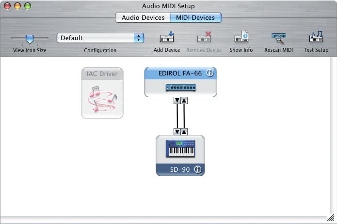 Before you begin using the FA-66 with your Macintosh (Mac OS X users) MIDI settings 1 Open the Applications folder of your Macintosh hard disk.