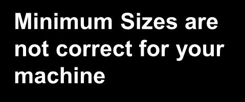 ) Minimum Sizes