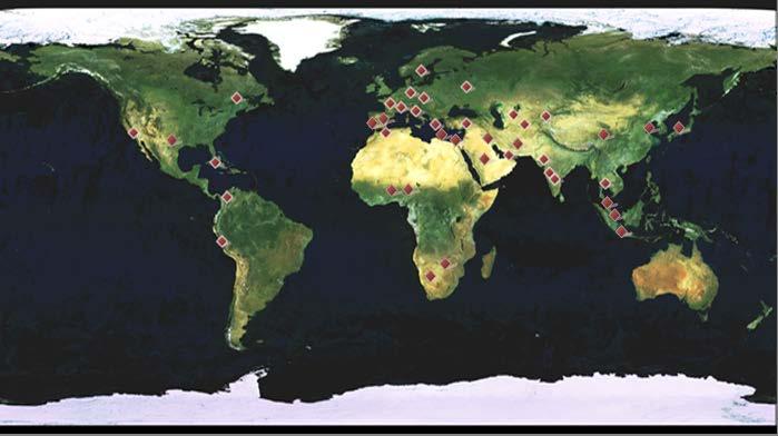 Data Model Generation: Ingested images Location of the 100 TerraSAR-X scenes and the distribution of the scenes over the World Data Model composed of: ~110000 patches ~320 semantic categories