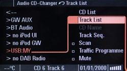 To see the information of the currently played song, you need to select the Now Playing menu (CD1).