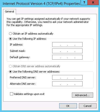 Rev 4.40 Assigning Port IP After Installation Step 4. Select the Use the following IP address: radio button and enter the desired IP information. Step 5. Step 6. Step 7. Click OK.