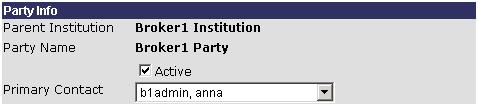 6.2 Add and Maintain Party Details On the Party - Details page, for parties where you are the Firm Administrator for the associated institution, you can add or update the following information: Party