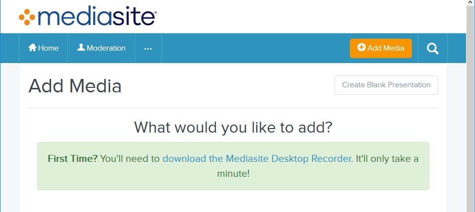 Step 2: Installing the Mediasite Desktop Recorder Updated January 2018 1.