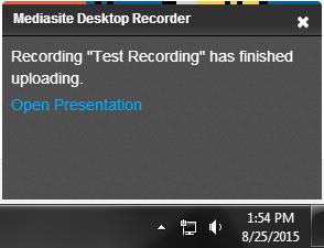 9 10. Once processing is finished, you should see your presentation in the video window. You can click Watch to view video in a new window to see how it looks.