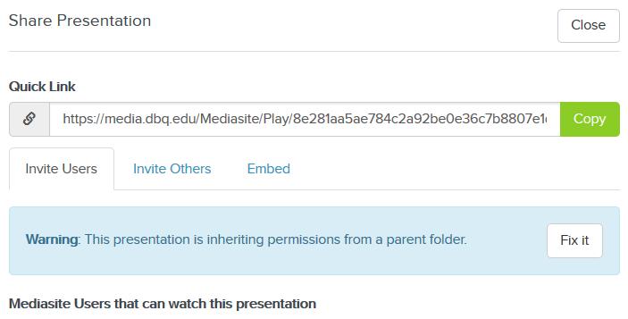 You will see a message: This Presentation is currently Private Click Make Presentation Viewable. Click Close. 11 12.