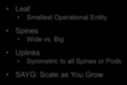 A Scale Out Architecture Smallest Operational Entity s Wide vs.