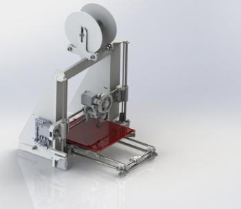 Modern Rapid 3D Printer - A Design review Z- Axis assembly Final Design 3D view All components and axis are assembled together.