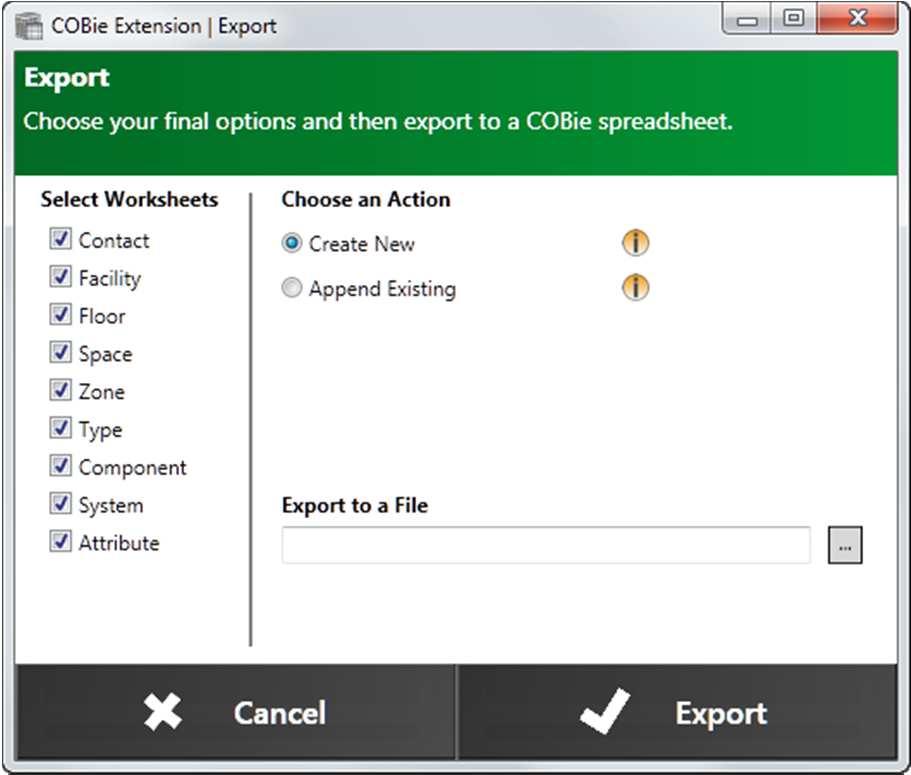 Export Select Worksheets to export Select File Name