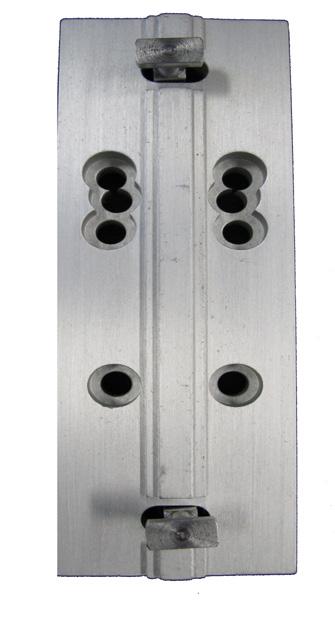 SECTION 2: Installation on Rail Systems Mounting To The Hill-Rom Vertical Rail FIT Station WARNING To prevent the Mounting Adapter from falling down the channel, ensure that the nuts are secured to