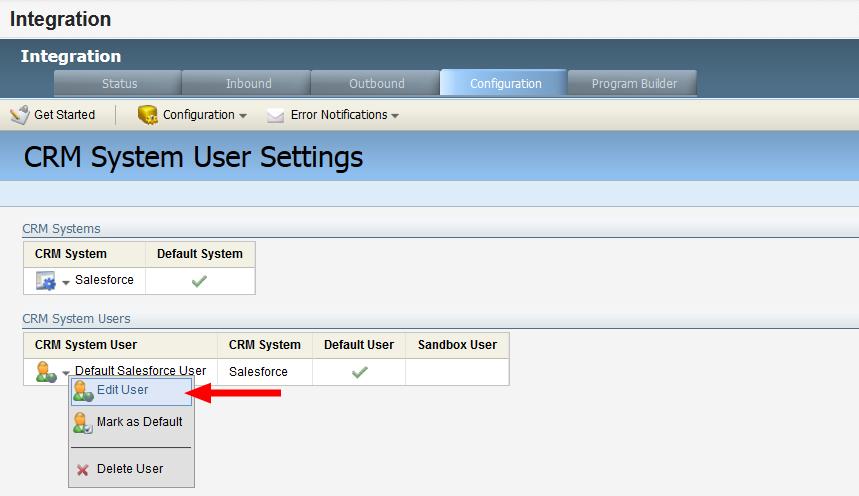 6. Click Change Password in the CRM System User window. 7.