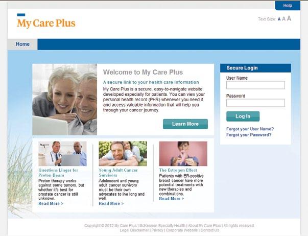 3) Your Account: Accessing and Managing 3.1 Access Your Account On the right side of the My Care Plus home page (https://www.