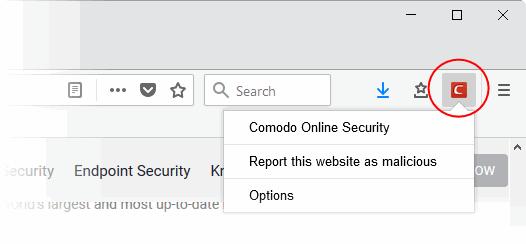 The site contains general information about the product and allows you to download the extension for other browsers Report this website as malicious - Submit the URL of the site you currently