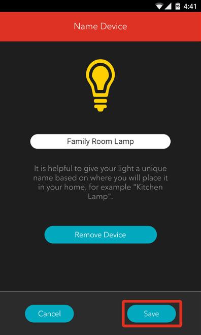 6. Tap Edit to configure the Lamp Dimmer Module. 7. The naming box shows the default name of Lamp Dimmer Module.