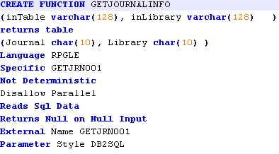 SQL Object (Program Types) User Defined Function (UDF) (continued ) Table returns a Table (used in From clause)