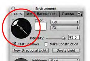 Once you have selected a Directional Light (there can be multiple Directional Lights in your scene - or none at all), you can use the controller to change the direction of the light, its intensity,