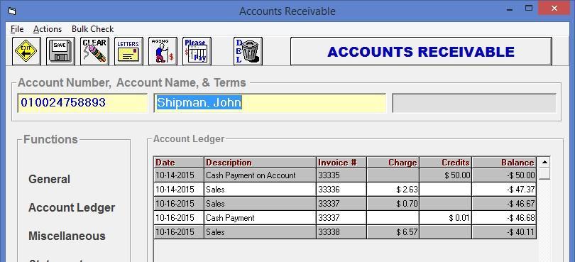 Click on Account Ledger where the arrow is pointing. This will show you all the activities that have been in done in the account.