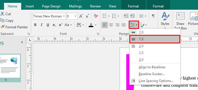 Microsoft Publisher 2016 Foundation - Page 27 You can select your required line