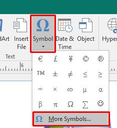 Microsoft Publisher 2016 Foundation - Page 34 The Symbol dialog box will be displayed.