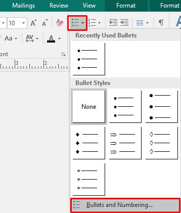 You can use different types of bullet formatting.