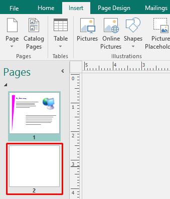 Microsoft Publisher 2016 Foundation - Page 54 Select an option to either insert the new page before the current page or after the current page. For example, select the After current page option.
