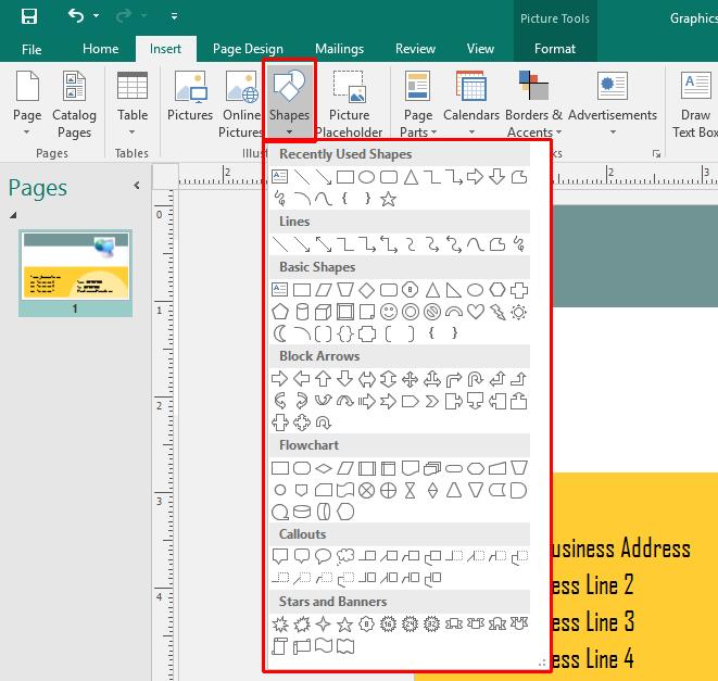 Microsoft Publisher 2016 Foundation - Page 69 For example, select the
