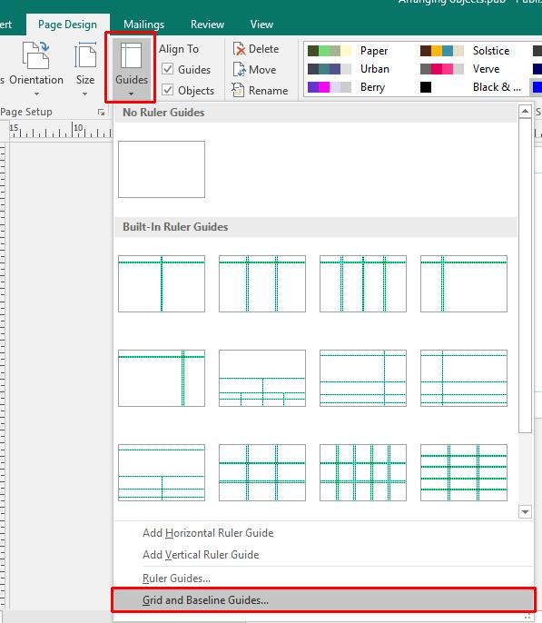 Microsoft Publisher 2016 Foundation - Page 84 This will open the Layout