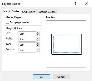 Microsoft Publisher 2016 Foundation - Page 88 Enter the amount of space that you want between the left, right, top and the bottom edge of the page and the margin guides. Click on the OK button.