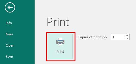 To print to publication, click on the Print button, located near the top of the window.