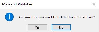 A dialog box will be displayed to confirm deletion. Click on the Yes button.