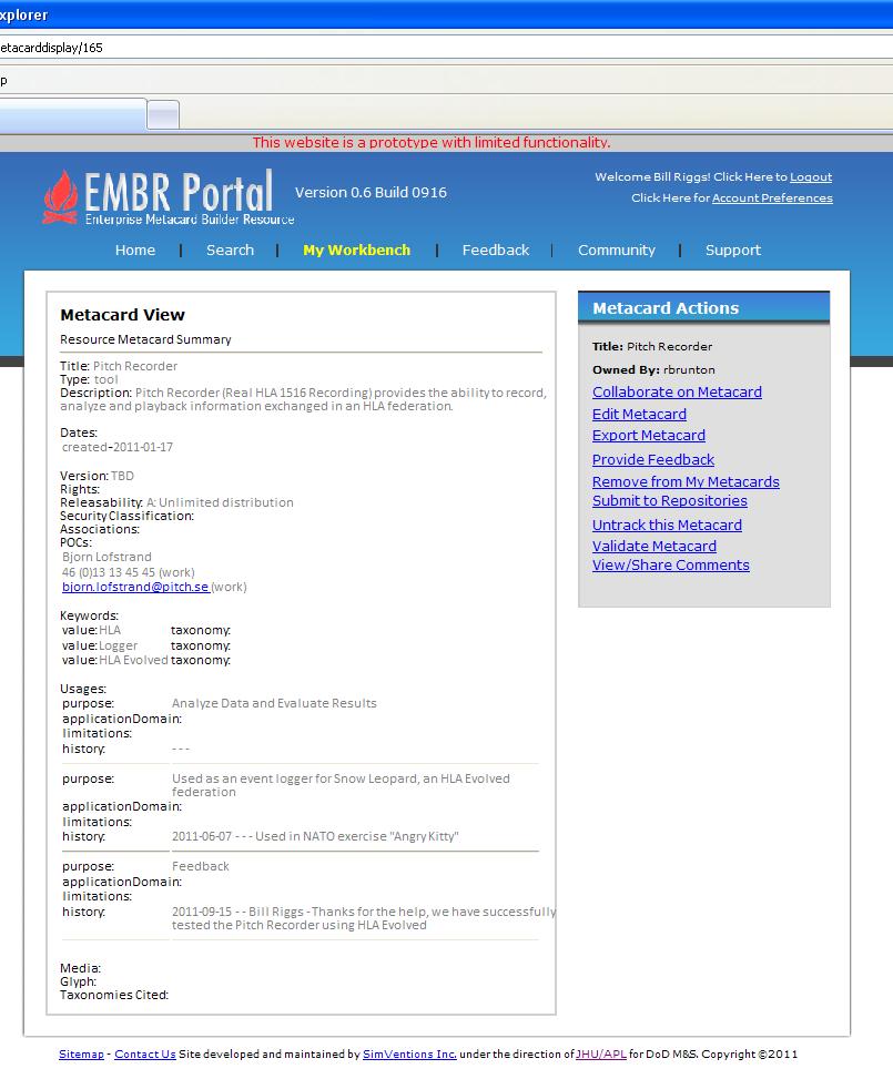 EMBR Portal GUI and Functions: Feedback Login and registration An online support system enables