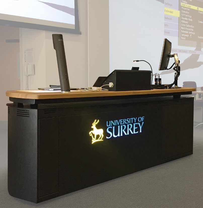 THE PRINCIPAL Provides lecturers with a central desk facility to control AV lecture content, screen or projector video sources, audio and lighting levels and more.