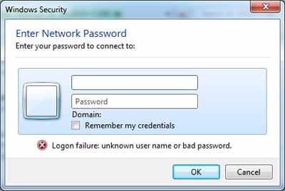 2. Enter a user name and password.