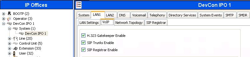 5.3. Administer SIP Registrar Select the VoIP sub-tab.