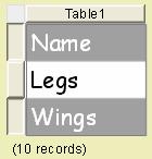 Creating a Report 28 You can create a report from your database for example, a table showing only names and wings. This can be useful when your database contains a large number of fields.