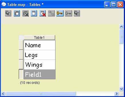 Adding Fields 30 1. To add a field and display the new version of the fields as a table, you must open a new page.