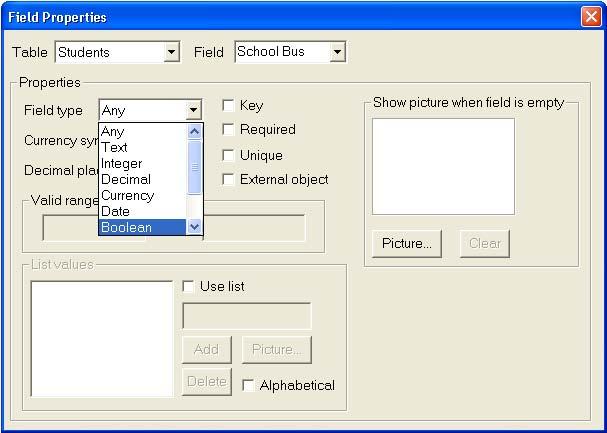 Creating a Check Box 37 You can format a field as a Yes/No check box. 1.