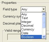 Select the field name from the drop-down list. 2.