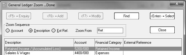 Retained Income Account The Retained Income account is a Balance Sheet account that needs to exist in Sage Pastel Partner/ Xpress in order for the Year - End to be processed.