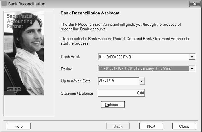 Bank Reconciliation Prior to processing your Year End you will need to make sure that all bank transactions for this year have been reconciled.