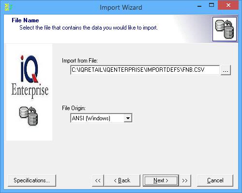 From the Import Wizard screen, select the tect file option in order to import the csv file. Select the Next option in order to continue.