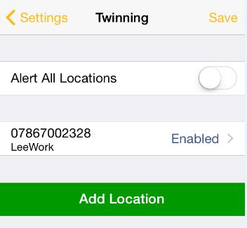 and enter the number you'd like to use for Remote Office. Twinning To amend tap 'Twinning' from the settings menu.