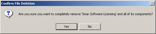 In the Add/Remove Programs dialog, select Smar Software Licensing, as shown in the figure below. 4.